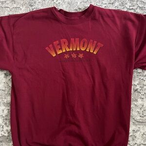 Hanes ComfortBlend Vintage Vermont Maroon Sweatshirt